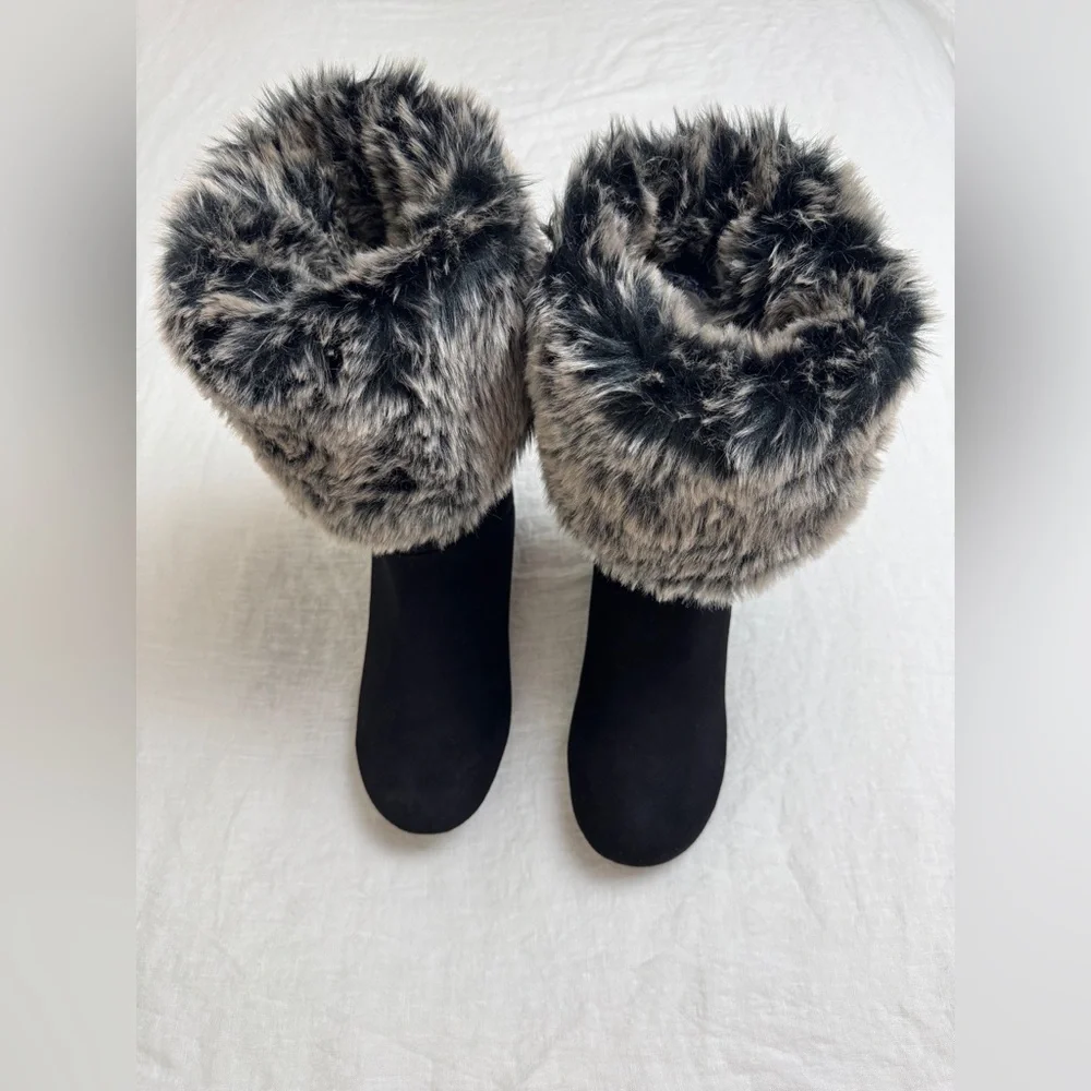Report Faux Fur Melany Adjustable Boots Size 11 Grunge NWT